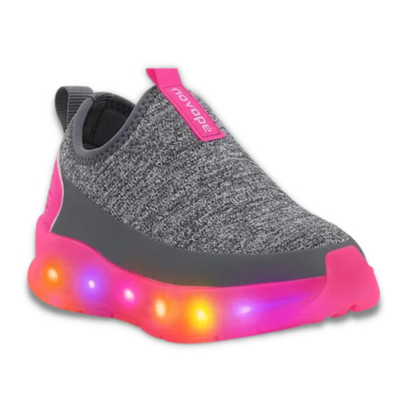 Tênis Novopé Menina com Led 30001290 Mescla Pink Fluor
