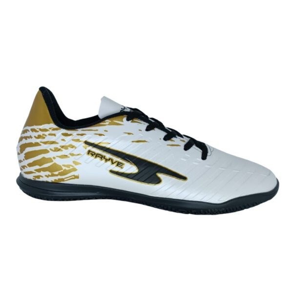 Tênis Futsal Rayve A10 Branco Dourado