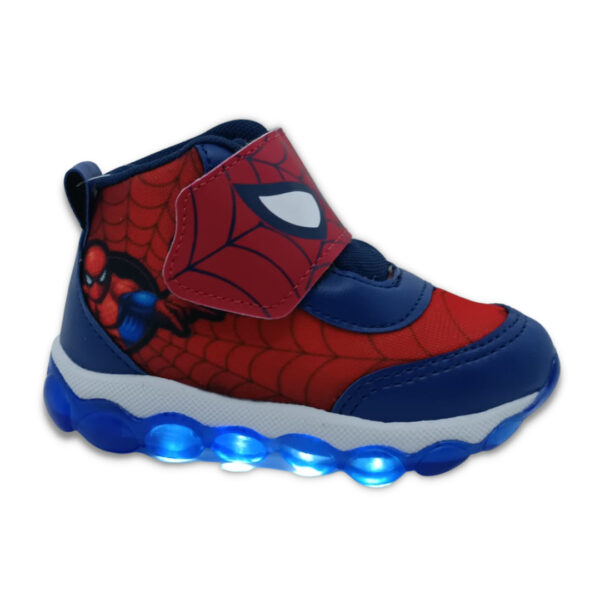 Tênis Infantil Abotinado Mini Pé com LED Aranha mp2213