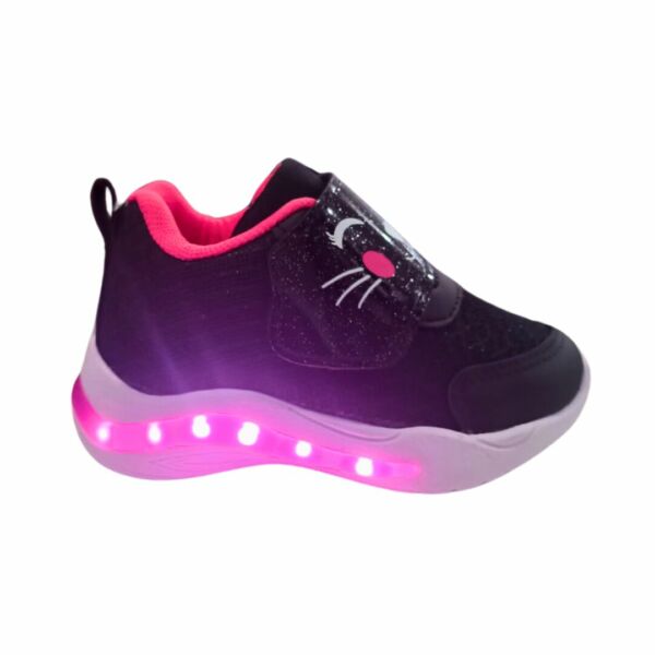 Tênis Infantil Feminino Mini Pé com LED Gatinha mp2334 - Image 3