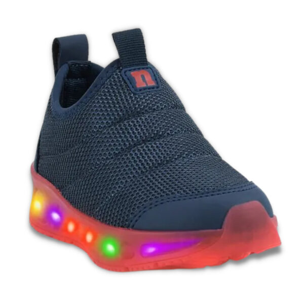 Tênis Novopé Marinho Vermelho Led 30001250 Bebê