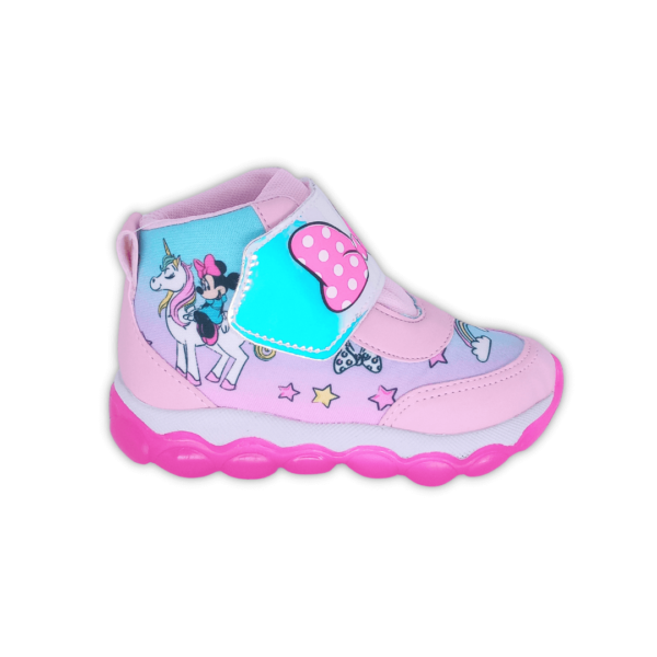 Tênis Infantil Abotinado Mini Pé com LED Minnie mp2213