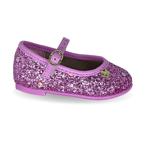 Sapatilha Molekinha Maxxi Gliter Rosa 2106.1041
