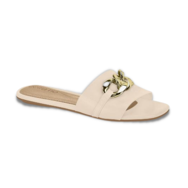Rasteira Beira Rio Creme Corrente 8514.102