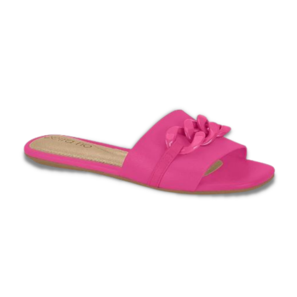 Rasteira Beira Rio Pink Corrente 8514.102