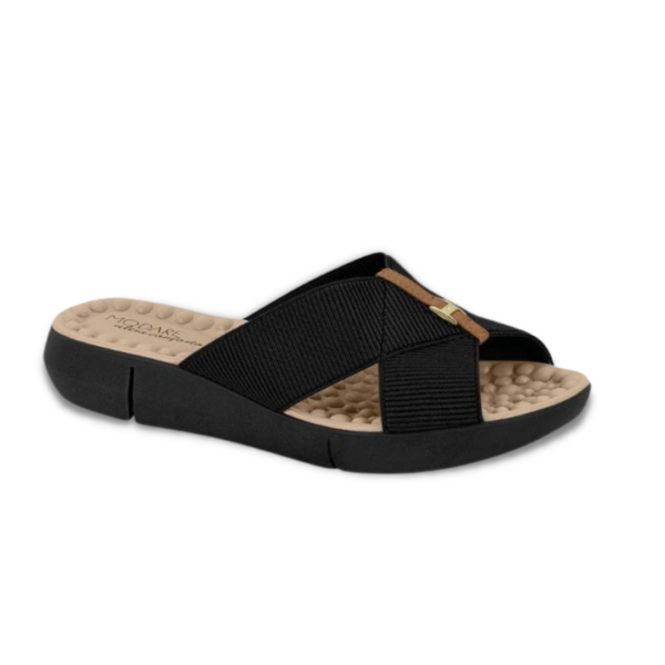Tamanco Modare Ultra Conforto Massageadora Preta 7142.101