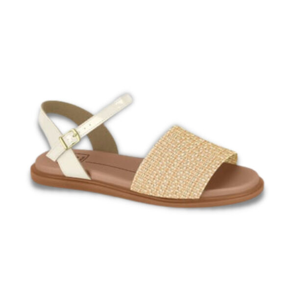 Sandália  Rasteira Moleca Multi bege 5450.100