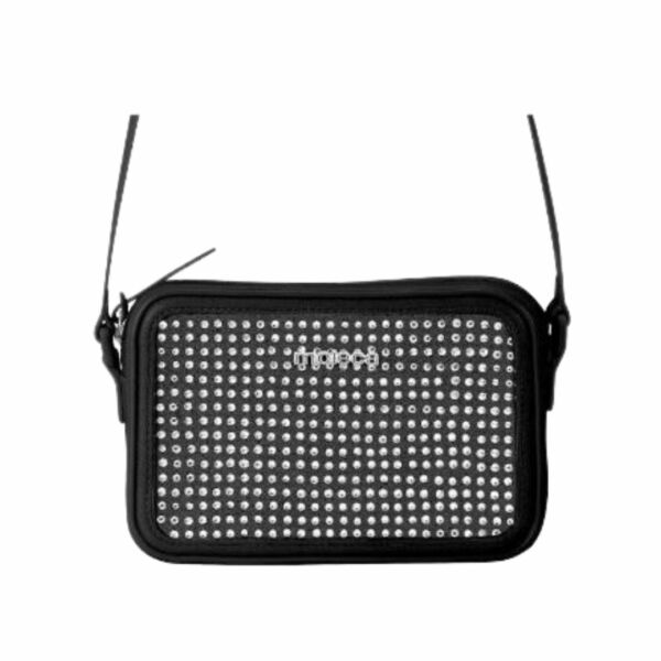Bolsa Moleca Tiracolo Brilho 50042.2 Preto Cristal