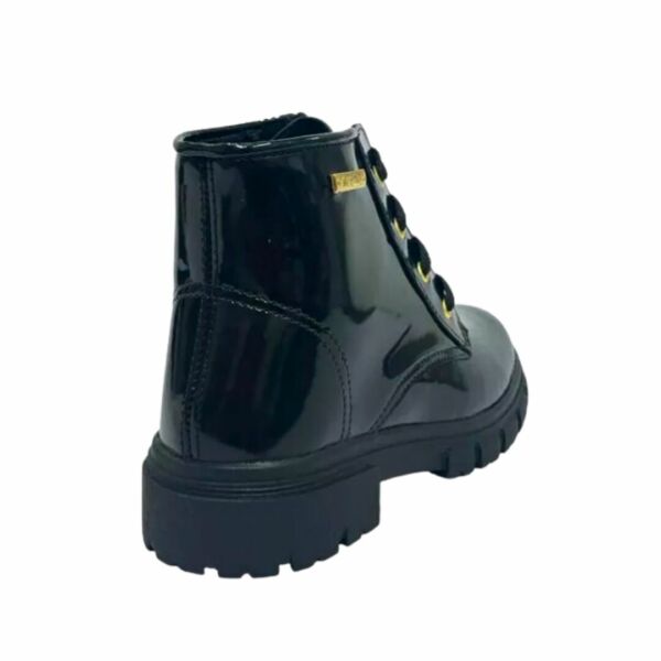 Bota Coturno Preto Verniz Menina Calce Web - Image 3