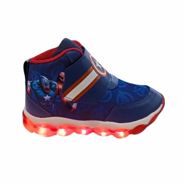 Tênis Infantil Abotinado Mini Pé com LED América mp2213