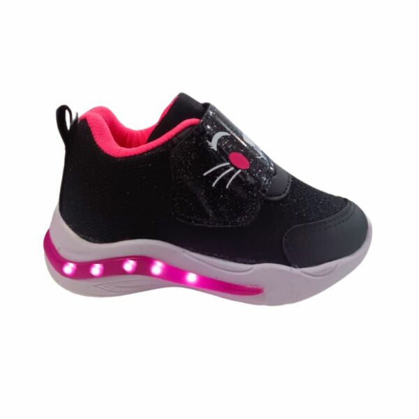 Tênis Infantil Feminino Mini Pé com LED Gatinha mp2334