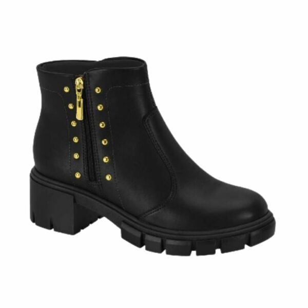 Bota Moleca Tratorada Salto Bloco Preta 5338.109