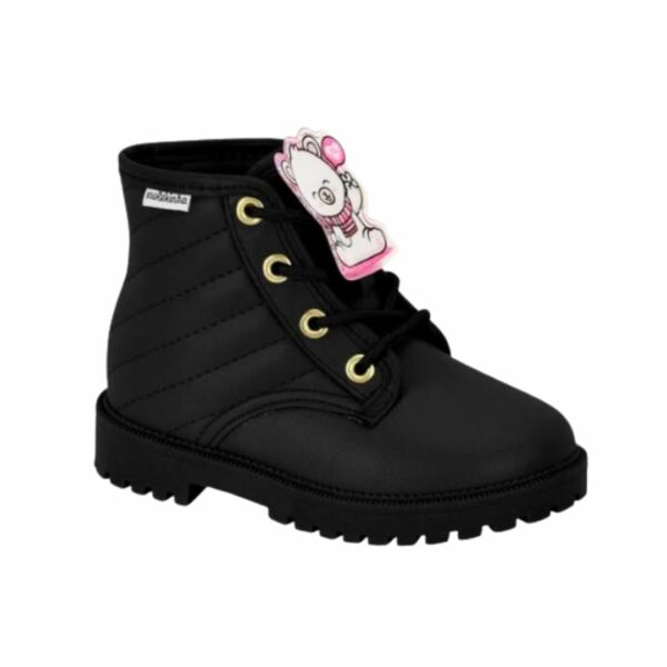 Bota Molekinha Coturno Baby Preta 2126.522