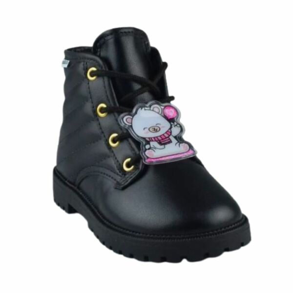 Bota Molekinha Coturno Baby Preta 2126.522 - Image 2