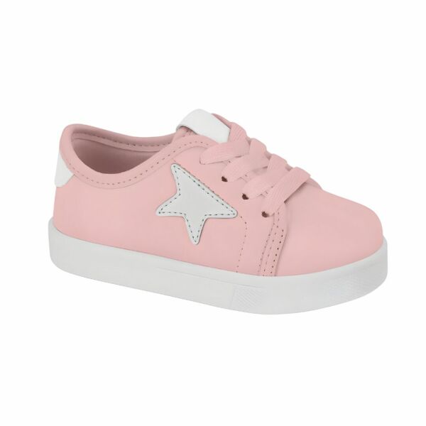 Tênis Molekinha Baby Estrela 2118.580 Rosa Branco