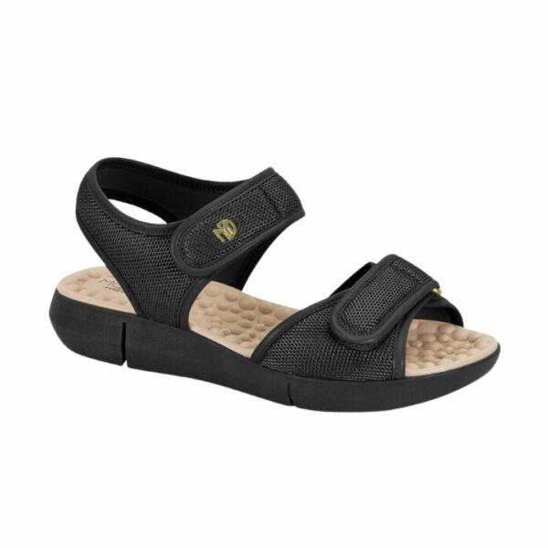Sandália Papete Velcro Modare 7142.118 Preto
