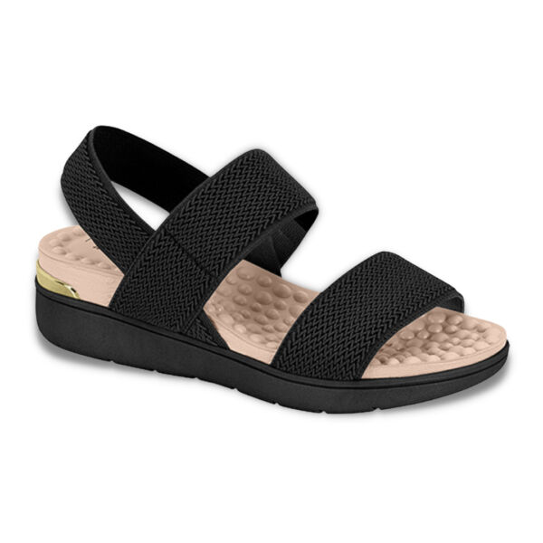 Sandália Modare Ultra Conforto Massageadora Preta 7151.102