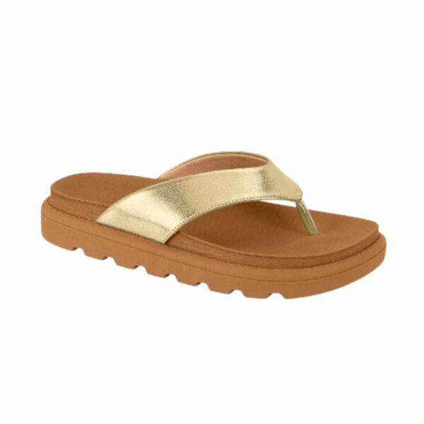 Tamanco Flatform Dedo Dourado Vizzano 6510.100