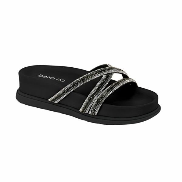 Tamanco Flatform Brilho Beira Rio 8534.103 Preto