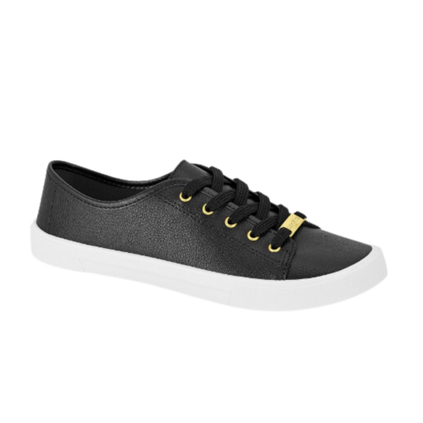 Tênis Moleca Flat Feminino 5296.510 Preto Branco