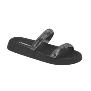 Chinelo Moleca Birk Tiras Holograficas 5507.101 Preto