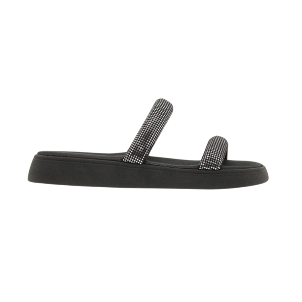 Chinelo Moleca Birk Tiras Holograficas 5507.101 Preto - Image 2