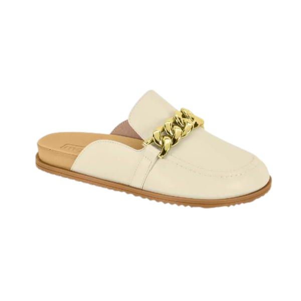 Mule Clog Moleca Corrente Branco Off 5743.104