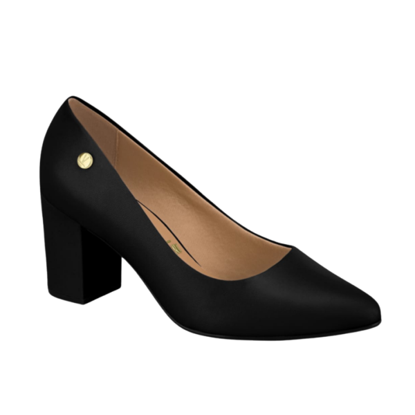 Sapato Vizzano Preto Salto Bloco 1290.500