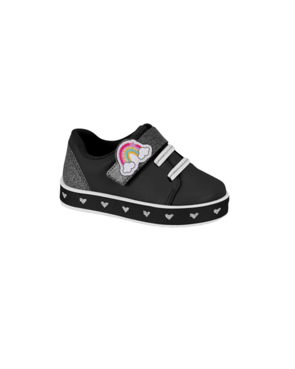 Tênis Molekinha Baby Arco-íris 2131.625 Preto