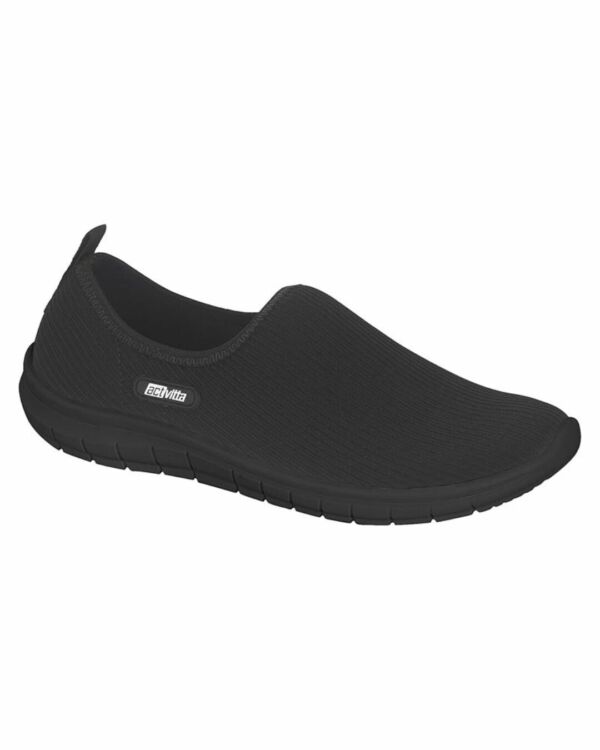 Tênis Actvitta Slip On Preto Solado Preto Speed Act 4828.100