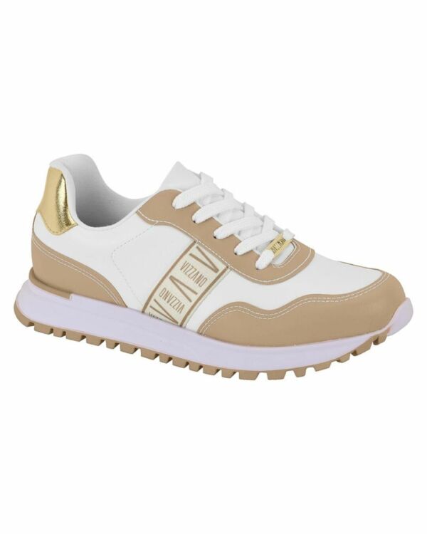 Tênis Vizzano Tratorado Branco/Bege/Dourado 1429.103