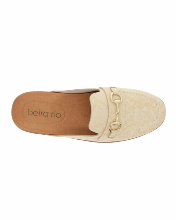 Mule Clog Beira Rio Creme Napa Snake 4317.102 - Image 3