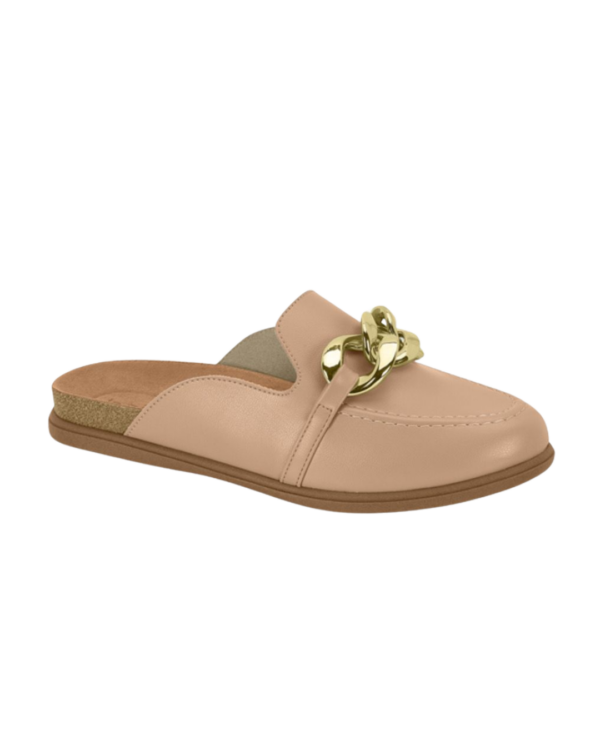 Mule Clog Beira Rio Nude Corrente 4317.105