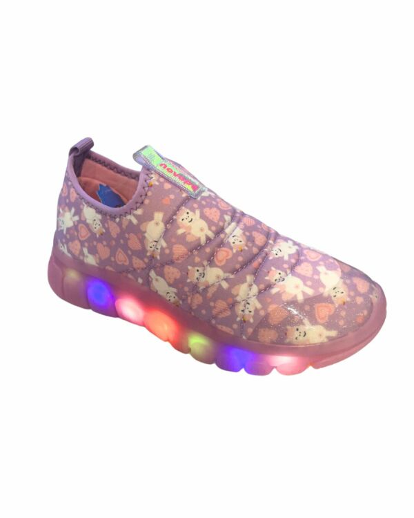 Tênis Novopé Unicórnio Lilas Led 99001013