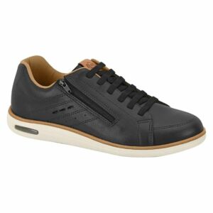 Sapatênis Br Sport Ziper Lateral Cadarço Elastico Preto 2272.203