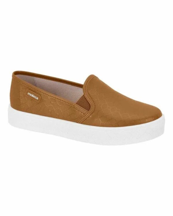 Tênis Moleca Calce Fácil Napa Camel 5712.304