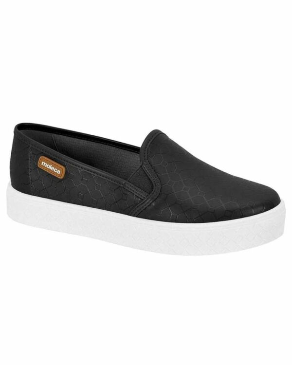 Tênis Moleca Calce Fácil Napa Preto 5712.304
