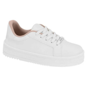 Tênis Moleca Flatform Napa Liso Branco 5782.314