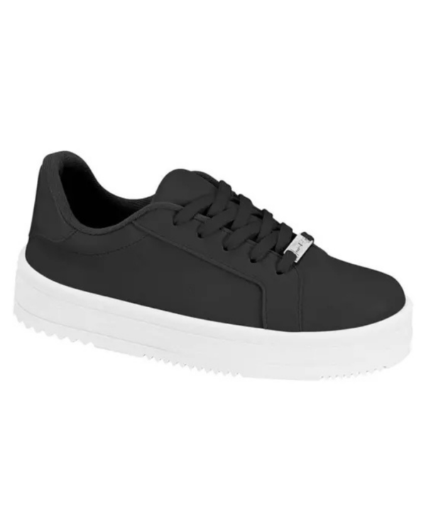 Tênis Moleca Flatform Napa Liso Preto 5782.314