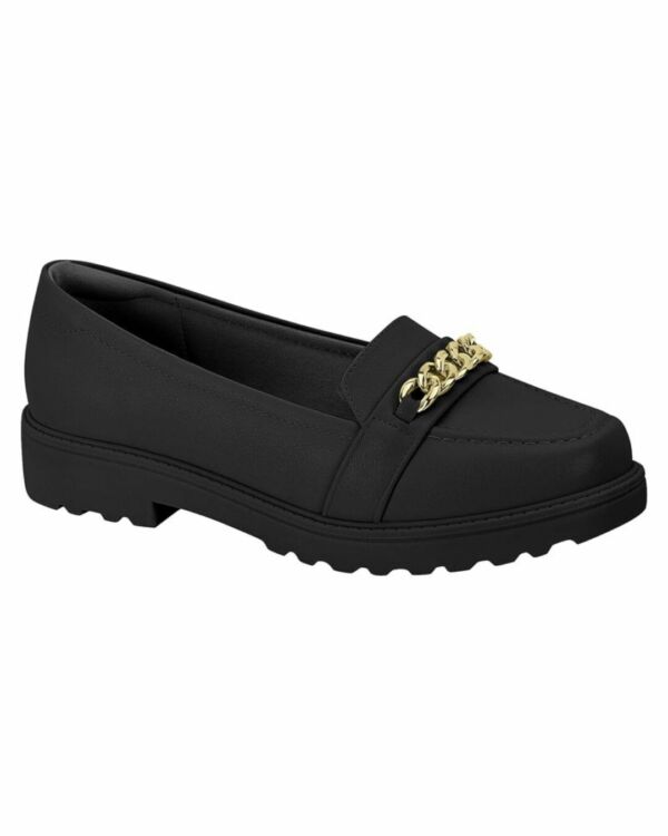 Mocassim Modare Corrente Dourada Preto 7357.111