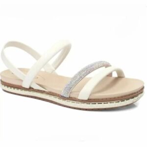 Sandalia Beira Rio Papete Strass Branco Off 8321.1546