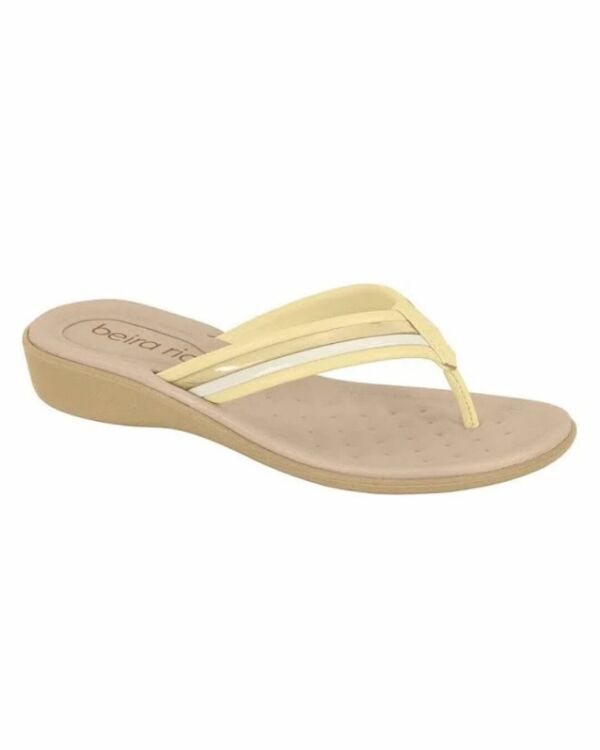 Tamanco Tira Napa  Amarelo/Branco Off 8224.804