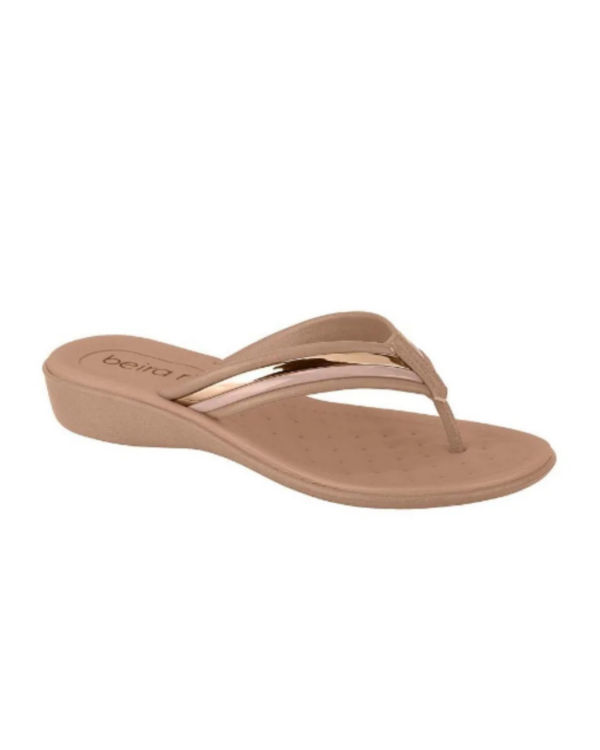 Tamanco Tira Napa Nude/Rosa Ouro 8224.804