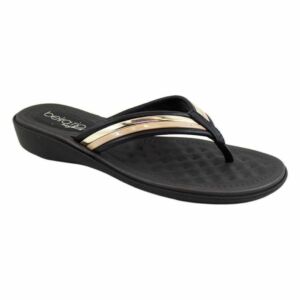 Tamanco Tira Napa Preto/Bege 8224.804
