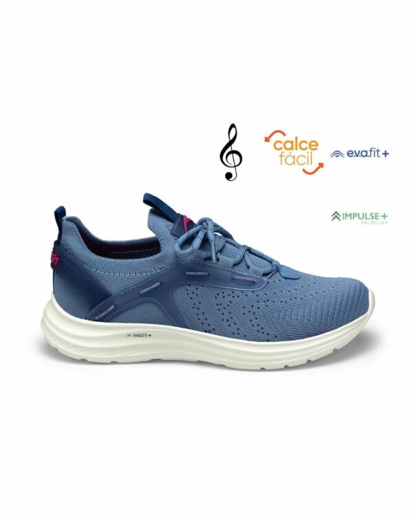 Tênis Kolosh Esportivo Knit Seal/Pink E0293 - Imagem 4