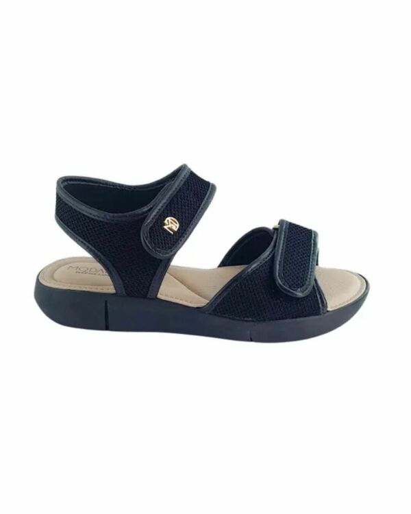 Sandália Modare 2 Velcros Preta 7199.108