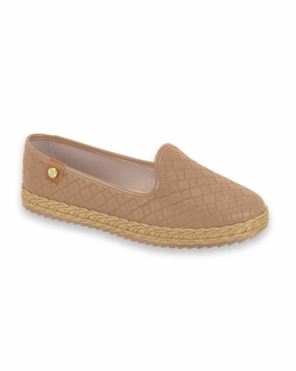 Sapatilha Moleca Napa Tresse Camel 5696.304