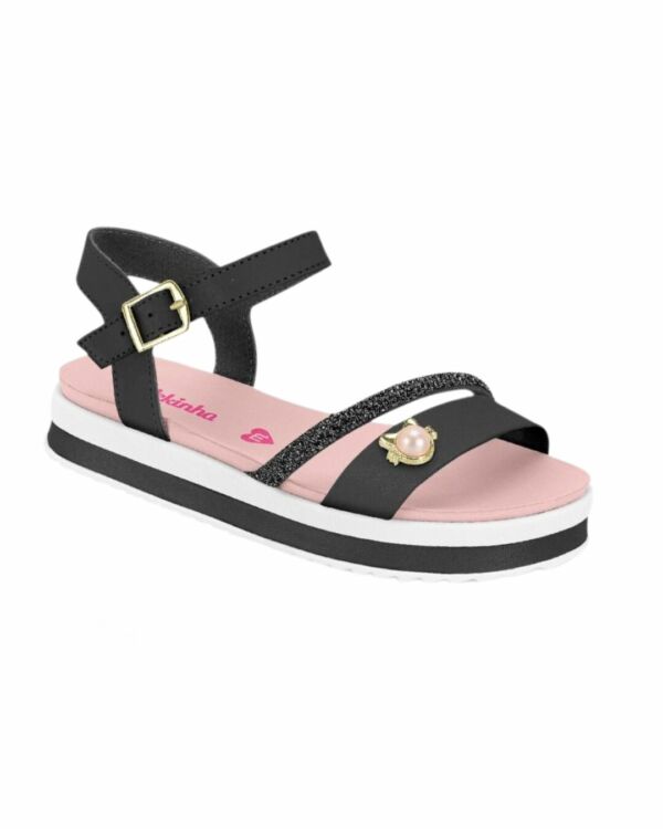 Sandália Molekinha Flatform Gatinho Preto 2305.1570