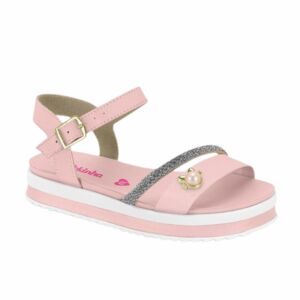 Sandália Molekinha Flatform Gatinho Rosa/Cristal 2305.1570