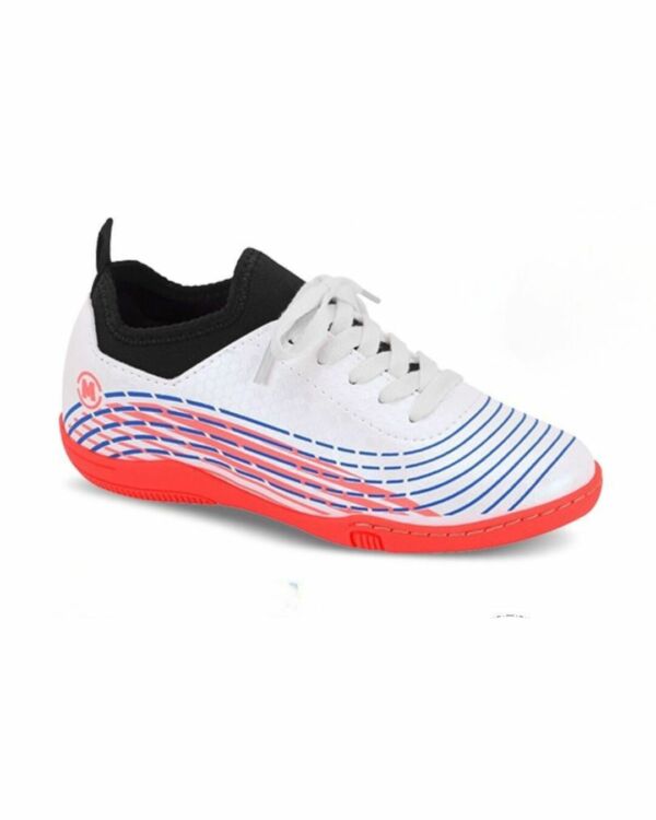 Chuteira Futsal Molekinho Branco/Coral 2808.339